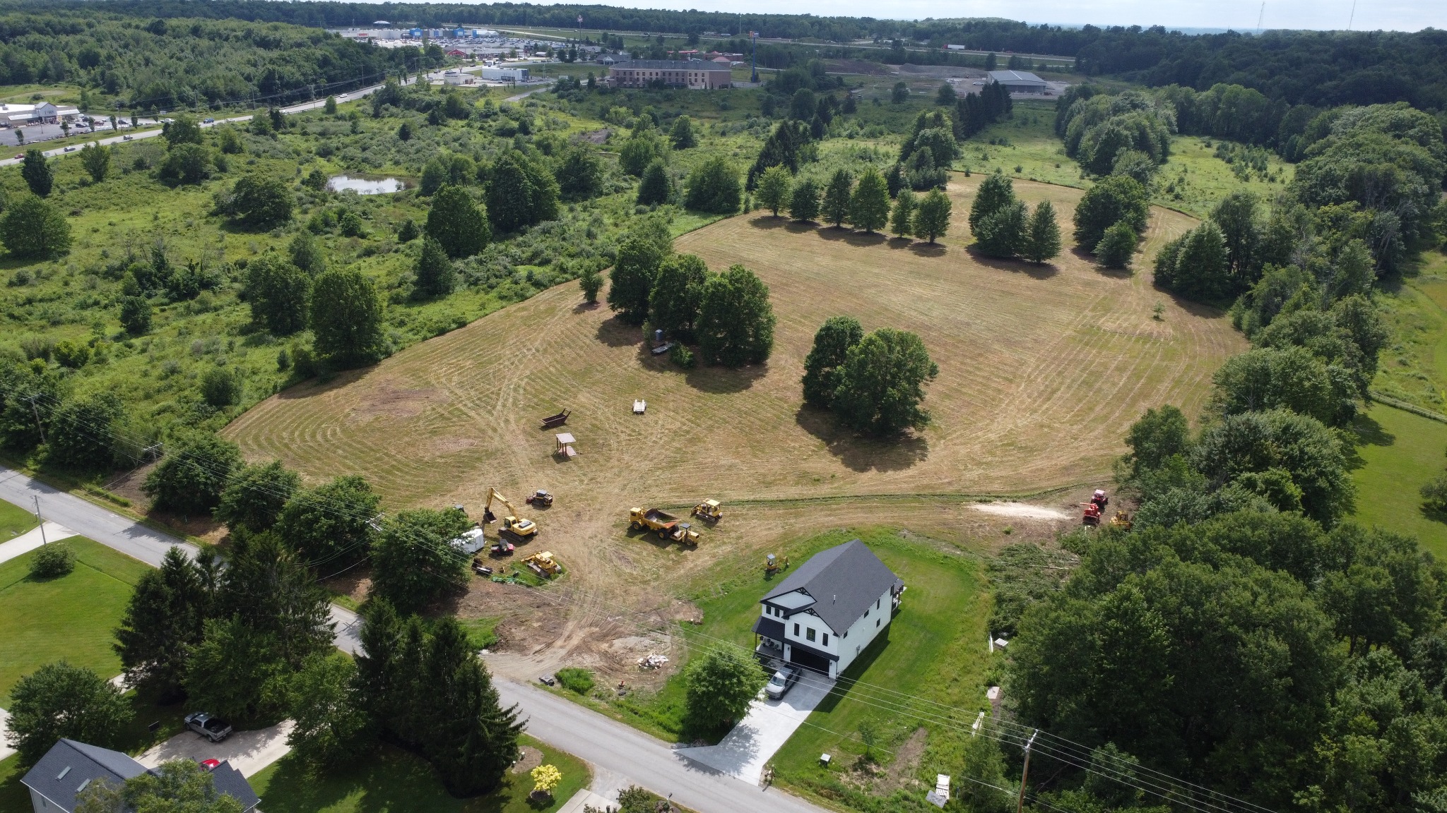 Aerial view of the Highlander Reserve property on Fry Road
